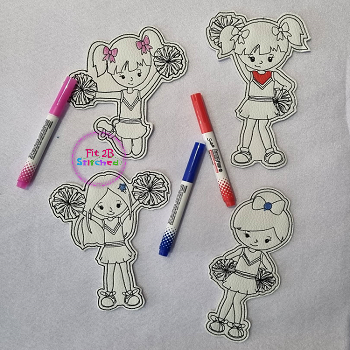 Cheerleader Dry Erase Coloring Set ITH