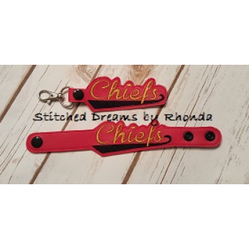 Chiefs Snap Bracelet-Key Fob Set ITH