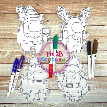 Christmas Among Us Dry Erase Coloring Set ITH