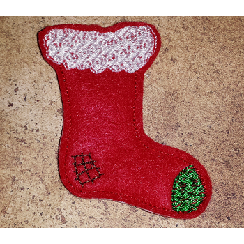 Christmas Stocking Feltie 4x4