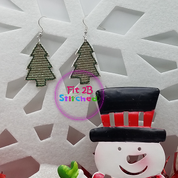 Christmas Tree ITH Earring Set