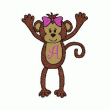 Chunky Monkey Girl Alphabet