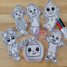Coco and Friends Dry Erase Coloring Doll Set ITH