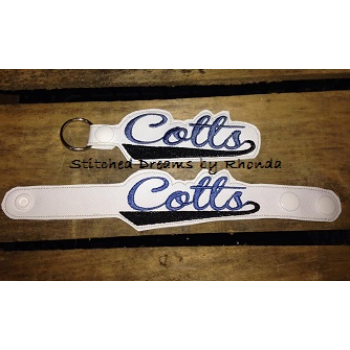 Colts Snap Bracelet-Key Fob Set ITH