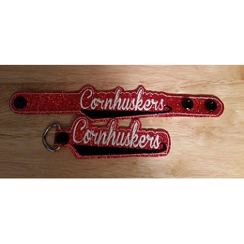 Corn Huskers Snap Bracelet-Key Fob Set ITH 