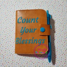 Count Your Blessings Small Notebook Cover ITH