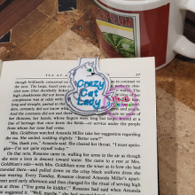 Crazy Cat Lady Magnetic Bookmark ITH