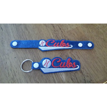 Cubs Snap Bracelet-Key Fob Set ITH