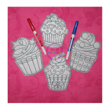Cupcakes Dry Erase Coloring Set ITH