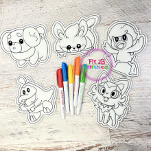 Cuties of Paldea 4x4 Dry Erase Coloring Set ITH