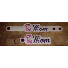 Dance Mom Snap Bracelet-Key Fob Set ITH