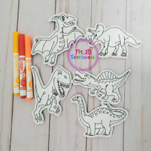 Dinosaur Dry Erase Coloring Set ITH 4x4
