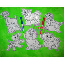 Dogs Dry Erase Coloring Doll Set 1 ITH