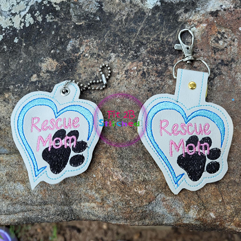 Dog Rescue Mom SnapIt - Taglet Set ITH