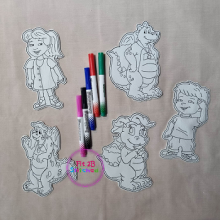 Dragon Tales Dry Erase Coloring Set ITH
