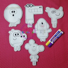 Duggie and Friends Dry Erase Coloring Dolls Set ITH