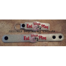 Eat Sleep Play Choir-Music Snap Bracelet-Key Fob Set ITH