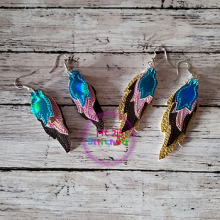 Feather ITH Earring Set