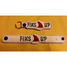 Fins Up Snap Bracelet-Key Fob Set ITH 