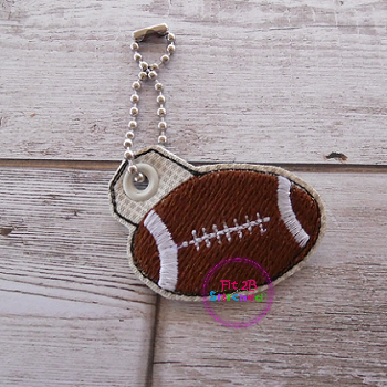 Football Zip It Charm ITH