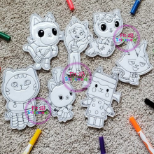 Gabby and Friends Dry Erase Coloring Doll Set ITH