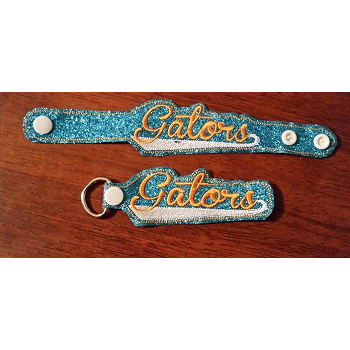 Gators Snap Bracelet-Key Fob Set ITH 