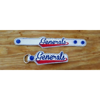 Generals Snap Bracelet-Key Fob Set ITH 