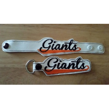 Giants Snap Bracelet-Key Fob Set ITH
