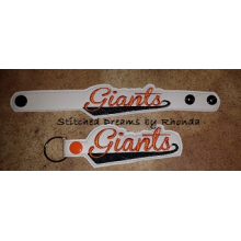 Giants F Snap Bracelet-Key Fob Set ITH
