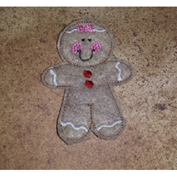 Gingerbread Girl Feltie ITH