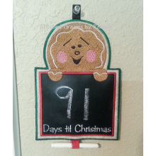 Gingerbread Girl Count Down to Christmas Chalkboard ITH