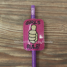 Girls Rule Pencil Pal ITH