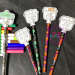 Halloween McBucket Pencil Pal Dry Erase Coloring Set ITH