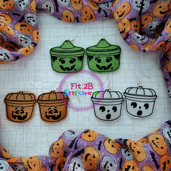 Halloween McBucket ITH 3 Pairs Earring Set