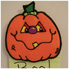 Halloween Pumpkin Memo Clip ITH
