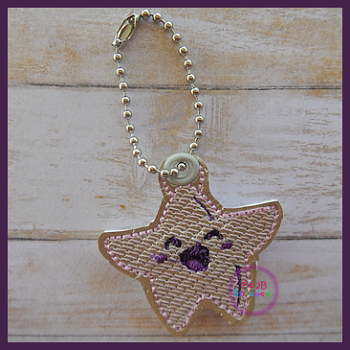 Happy Star Zip It Charm ITH