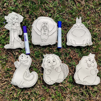 Hoppers Gang Dry Erase Coloring Set ITH 4x4