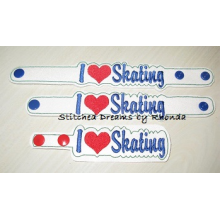 I Love Skating Snap Bracelet-Key Fob Set