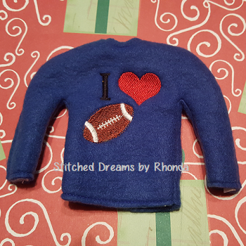 I Love Football Elf Shirt