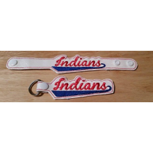 Indians Snap Bracelet-Key Fob Set ITH
