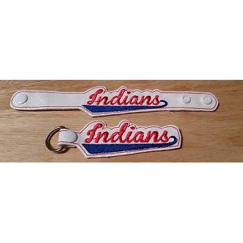 Indians Snap Bracelet-Key Fob Set ITH