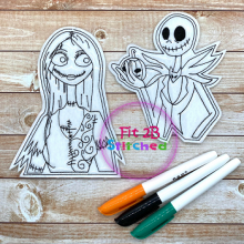 Jack and Sally Dry Erase Coloring Dolls Set ITH
