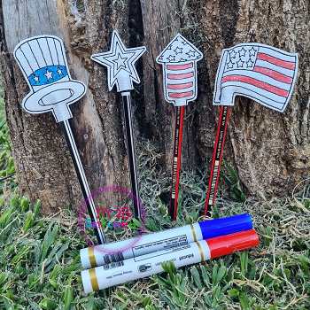 July 4th Pencil Pal Set ITH