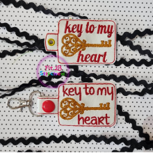 Key to my Heart SnapIt - Taglet Set ITH