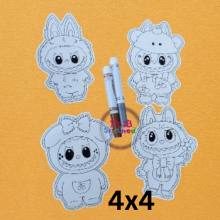 Labu Dry Erase Coloring Set ITH 4x4