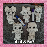 Laughing Dolls Set 2 Dry Erase Coloring Dolls Set 2 sizes