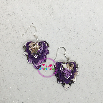 Leaf Shaped 1 ITH Earring Set