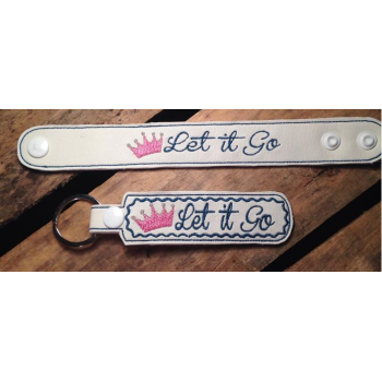 Let it Go Bracelet-Key Fob Set ITH