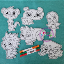 Littlest Pet Shop 5x7 Dry Erase Coloring Set ITH