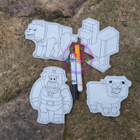 M Crafts Game Dry Erase Coloring Set 2 ITH